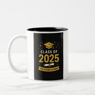 Em Dois Tons caneca de café de graduação