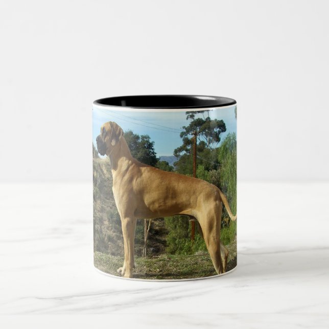 Em Dois Tons Caneca de café de great dane (Centro)