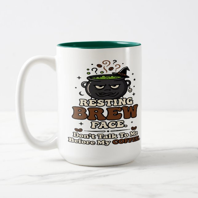 Em Dois Tons Caneca de café de Halloween para enfermeira (Esquerda)