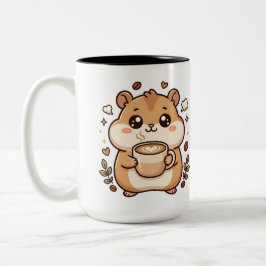 Em Dois Tons Caneca de Café de Hamster Kawaii de Duas Cores