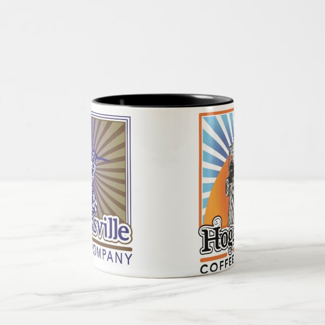 Em Dois Tons Caneca de café de Hogansville com design favorito (Centro)
