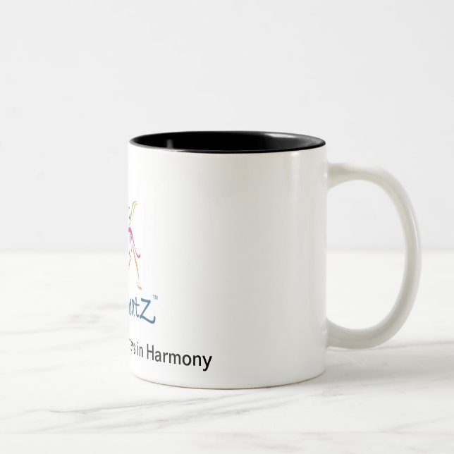 Em Dois Tons Caneca de café de Hoofbeatz (Direita)