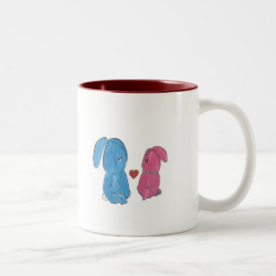 Em Dois Tons Caneca de café de Hunny Bunnys