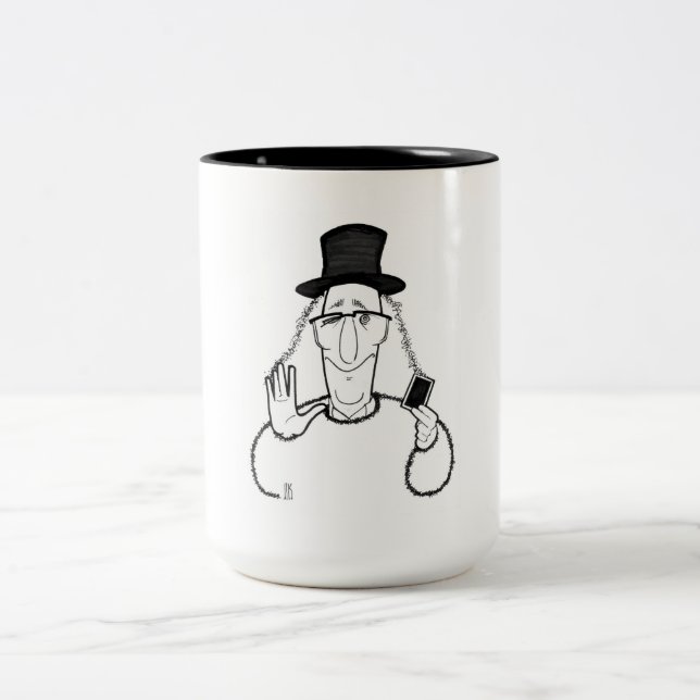 Em Dois Tons Caneca de café de Juan Tamariz (Centro)