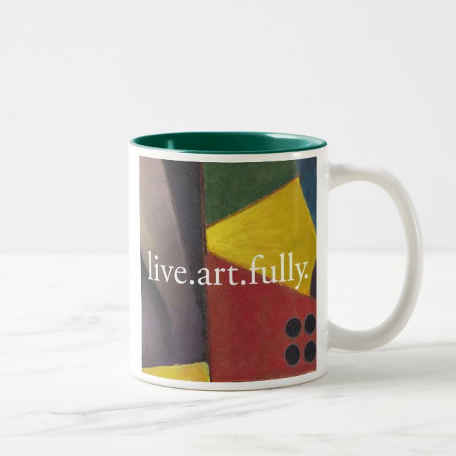 Em Dois Tons caneca de café de live.art.fully (Direita)