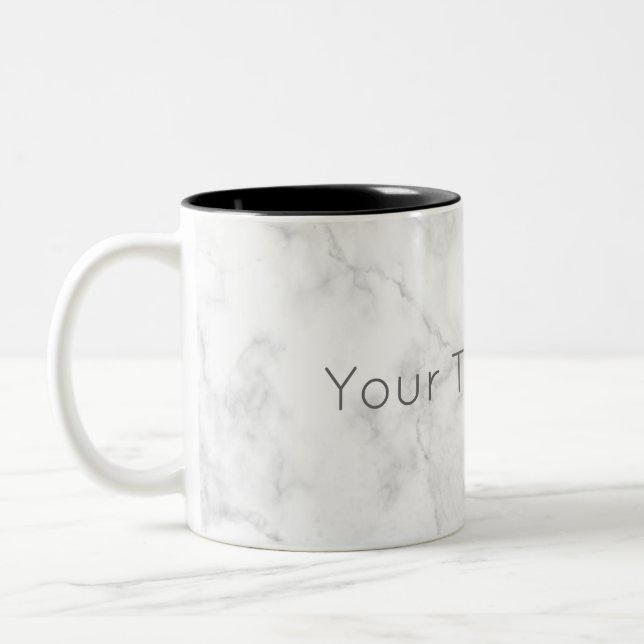 Em Dois Tons Caneca de café de mármore feita sob encomenda (Esquerda)