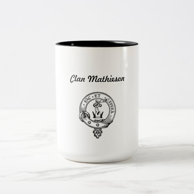 Em Dois Tons Caneca de café de Mathieson do clã (Centro)