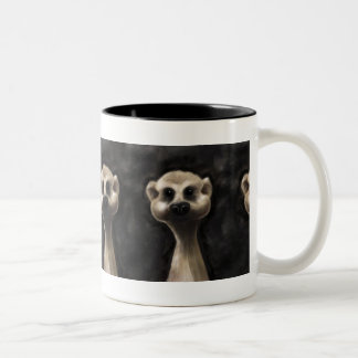 Em Dois Tons Caneca de café de Meerkat grande!