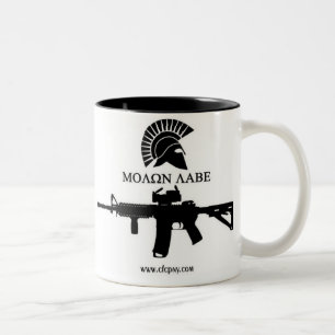 Em Dois Tons Caneca de café de Molon Labe