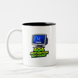 Em Dois Tons Caneca de café de motivação 404 de computador engr