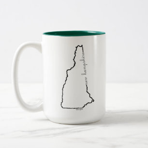 Em Dois Tons Caneca de café de New Hampshire