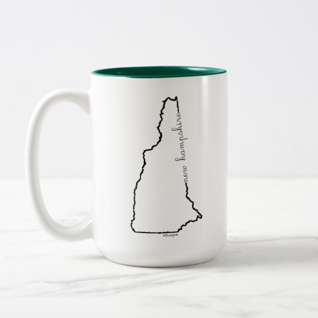 Em Dois Tons Caneca de café de New Hampshire (Esquerda)