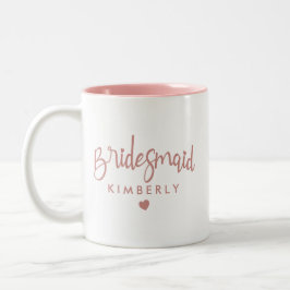 Em Dois Tons Caneca de Café de Noiva Personalizada Elegante par