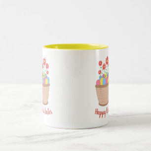 Em Dois Tons Caneca de café de Páscoa (Happy Easter)