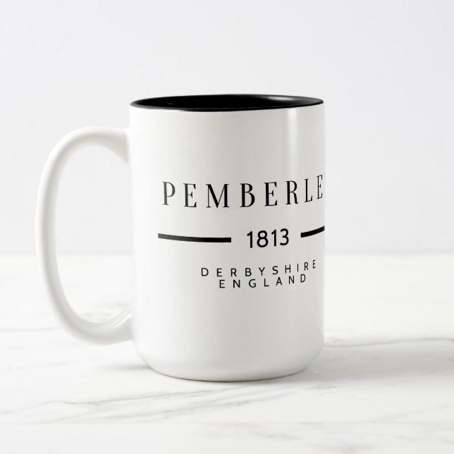 Em Dois Tons Caneca de café de Pemberley (Esquerda)