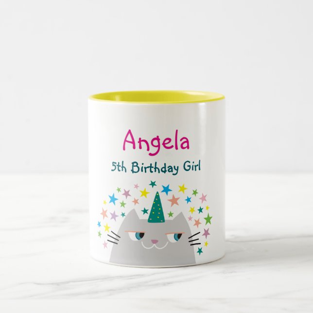 Em Dois Tons Caneca de Café de Presente para Menina de 5 Anos d (Centro)