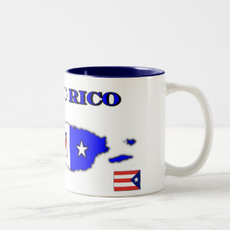 Em Dois Tons Caneca de café de Puerto Rico
