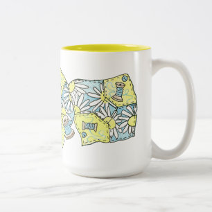 Em Dois Tons Caneca de café de Quilter