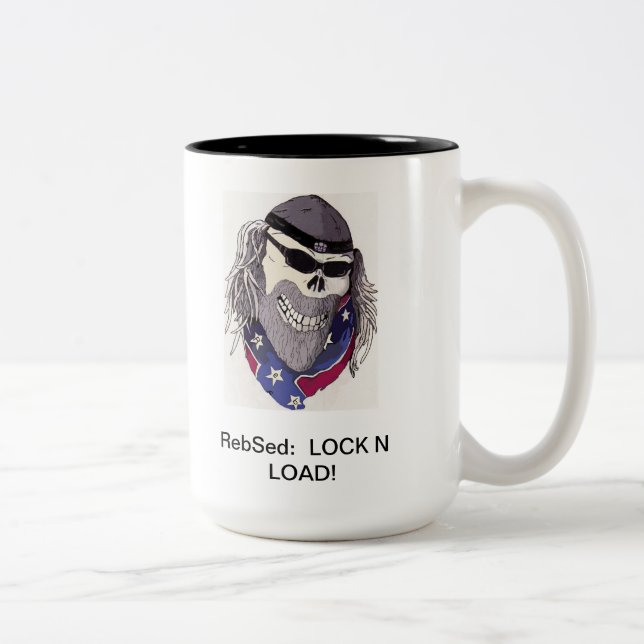 Em Dois Tons Caneca de café de REB (Direita)