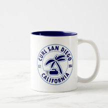 Caneca de café de San Diego da onda