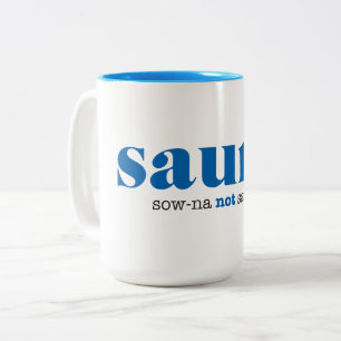 Em Dois Tons Caneca de Café de Sauna Finlandesa