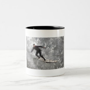 Em Dois Tons Caneca de Café de Surfista