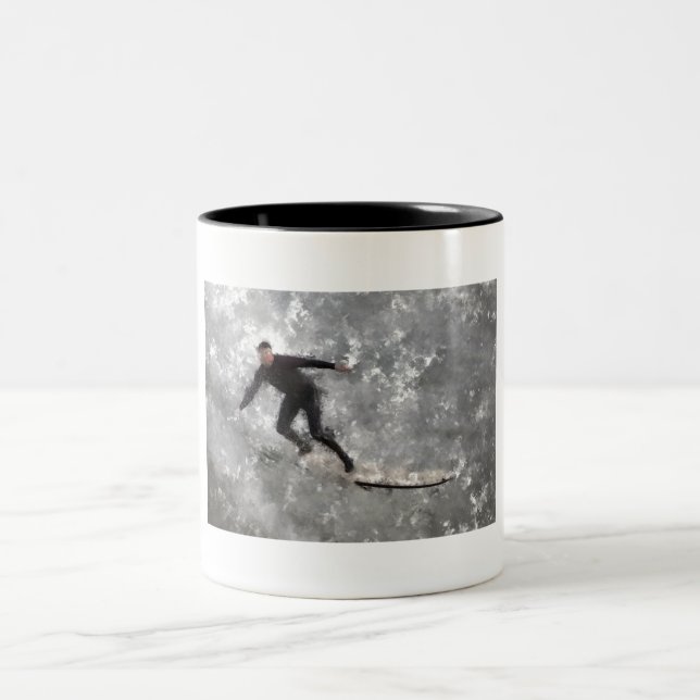 Em Dois Tons Caneca de Café de Surfista (Centro)