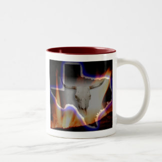 Em Dois Tons Caneca de café de Texas Risin