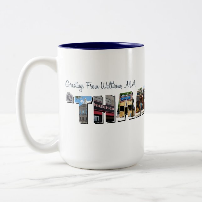 Em Dois Tons Caneca de café de Thamtastic (Esquerda)