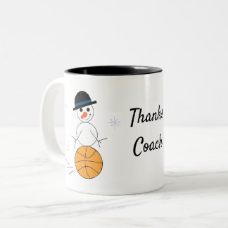 Em Dois Tons Caneca de Café de Treinador de Basquete de Homem d