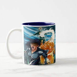 Em Dois Tons Caneca de café de vanguarda
