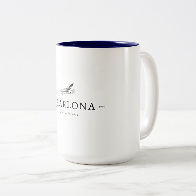 Em Dois Tons Caneca de café dearlona (Frente Esquerda)