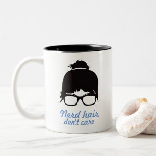 Em Dois Tons Caneca de café desarrumado do cabelo do bolo do