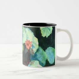 Em Dois Tons Caneca de café - design bonito - lírios de água