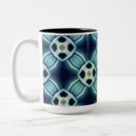 Em Dois Tons Caneca de café design, escura, gráfica, geométrica