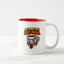 Em Dois Tons Caneca de Café Divertida Como Meu Último E-mail