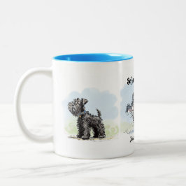 Em Dois Tons Caneca de Café Divertida da Gangue Schnauzer