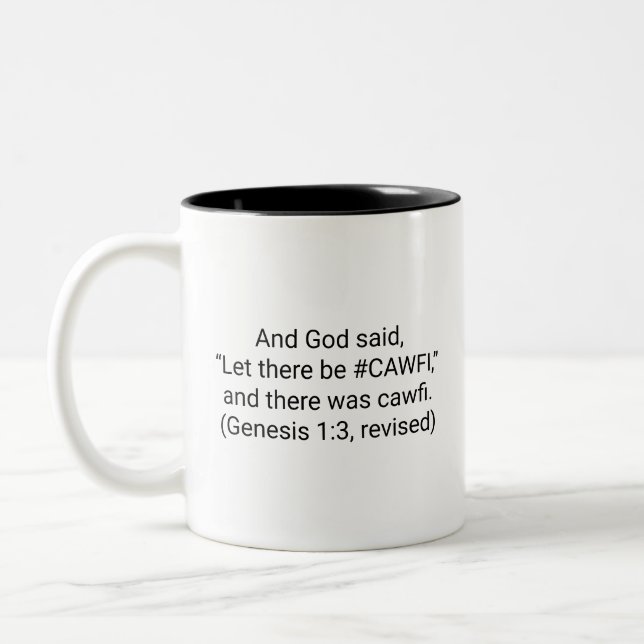 Em Dois Tons Caneca de Café Divertida e Inspiradora (Esquerda)