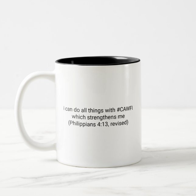 Em Dois Tons Caneca de Café Divertida e Inspiradora (Esquerda)