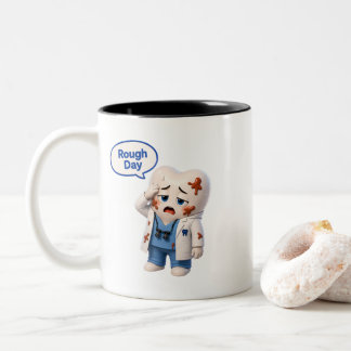 Em Dois Tons Caneca de café divertida para assistente dentário