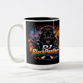 Em Dois Tons CANECA DE CAFÉ DJ BLACKPANTHER 2 Two-Tone