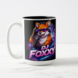 Em Dois Tons CANECA DE CAFÉ DJ FOXXY 2 Two-Tone
