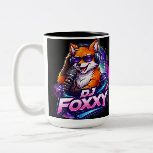 Em Dois Tons CANECA DE CAFÉ DJ FOXXY 2 Two-Tone