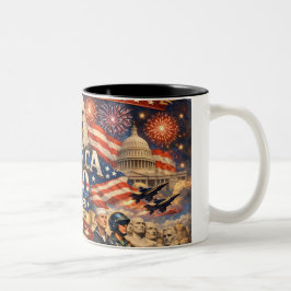 Em Dois Tons Caneca de café do 250º aniversário da América