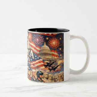 Em Dois Tons Caneca de café do 250º aniversário da América