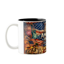 Caneca de café do 250º aniversário da América