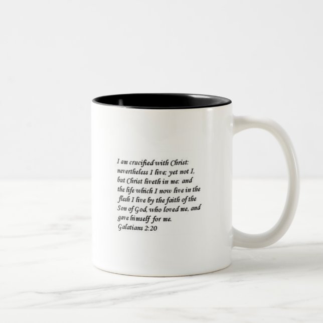 Em Dois Tons Caneca de café do 2:20 de Galatians (Direita)