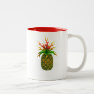 Em Dois Tons Caneca de café do abacaxi