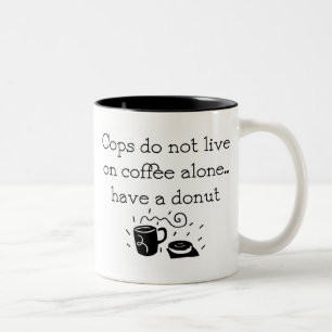 Em Dois Tons Caneca de café do agente da polícia