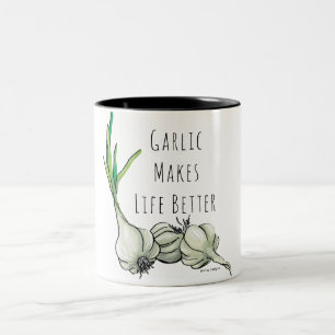 Em Dois Tons Caneca de café do alho